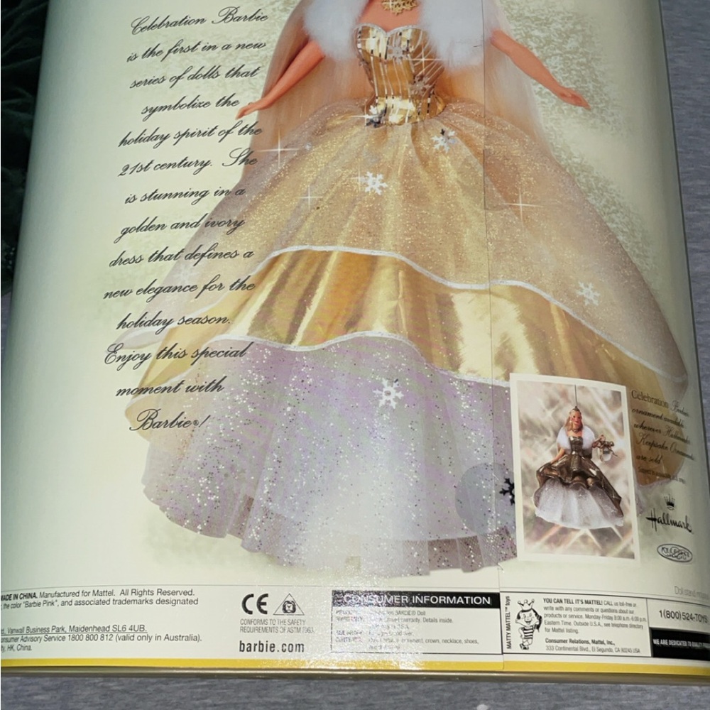 2000 Special Edition Celebration Barbie Doll with Gold and Silver Gown - Picture 2 of 2